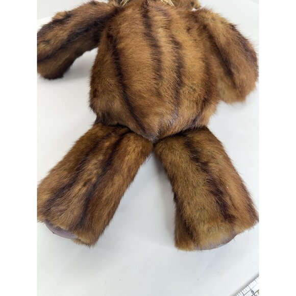 Vintage Handmade Genuine Fur 21” Teddy Bear Jointed Artist Made Brown Jointed - Picture 8 of 10